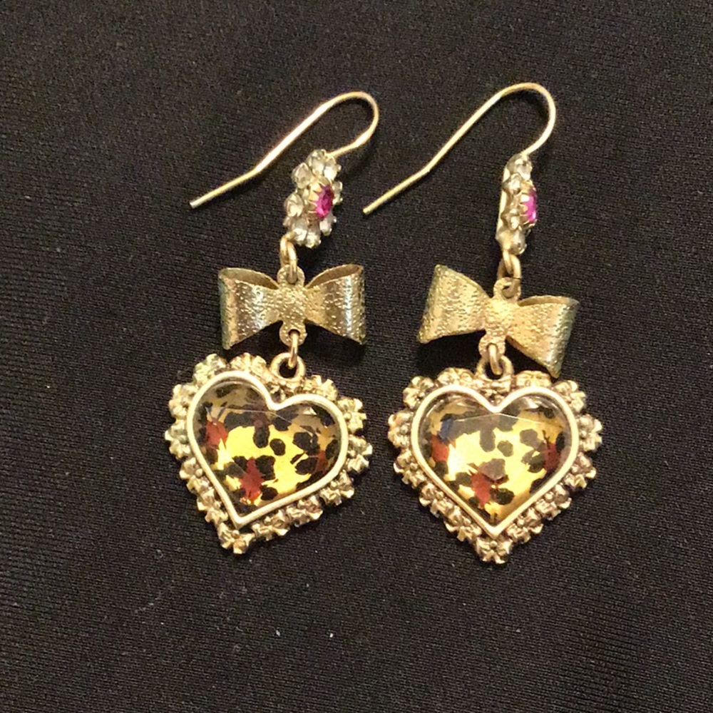 Betsy Johnson Leopard Earrings